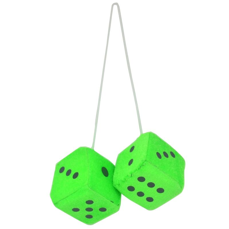 Multicolor Plush Dices Car Hanging Pendant New Year Dice Velvet Dice Model Decoration Rearview Mirrors Styling