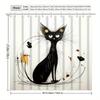 1Pc Cute Kitten Shower Curtain, High-End Elegant Bathroom Decoration Pattern