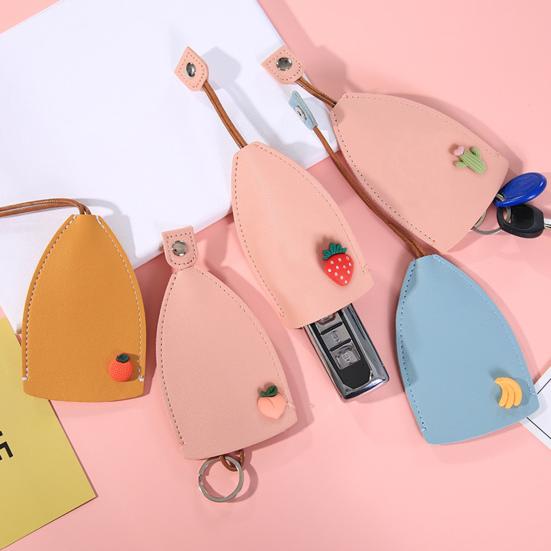 Key Holder Pull Type Unisex Decoration Faux Leather Fashion Cute Housekeeper Key Wallet Household Products