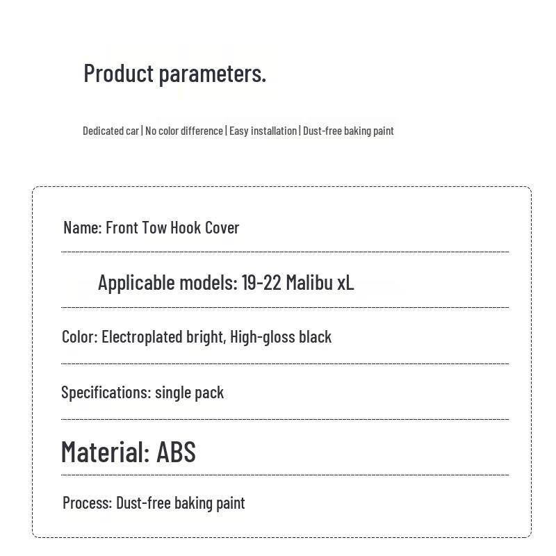 Chevrolet Malibu XL Front Tow Hook Cover (2016-2021)