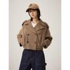 Gu By Uniqlo Short Trench Check Coat Rokh