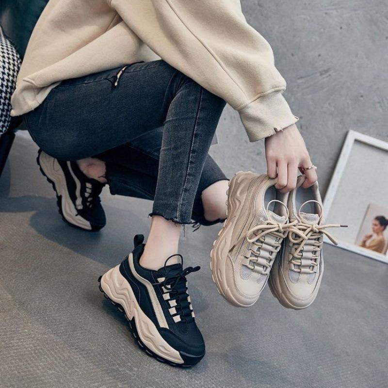 Fried Street Dad Shoes Women's Ins Trendy Spring New Muffin Shoes Casual Platform Sneaker