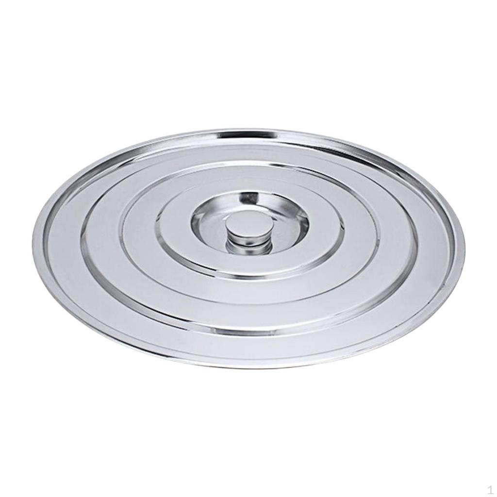 Stainless Steel Pot Lid Cooking Cover Kitchen Cookware with Knob Handle Suitable for buffet