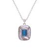 S925 Sterling Silver With Natural Topaz Pendant Necklace Women'S Earrings Premium Jewelry