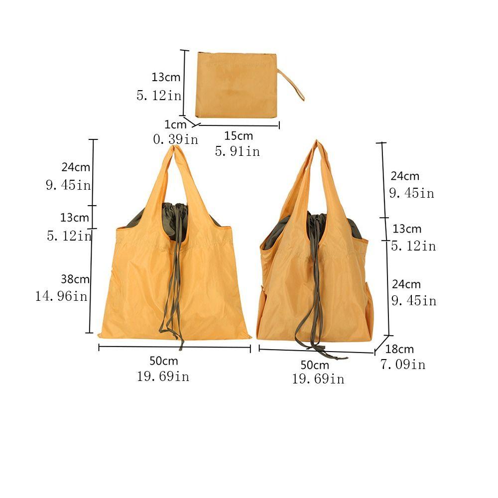 Nylon Drawstring Design Handbag Reusable Shopping Eco Bag Creative Foldable Shopping Bag  Shopping