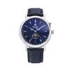 [MONCROSS] MONCROSS Men's Full Calendar Moonphase Leather Wristwatch MS2990M-BL