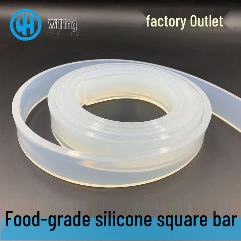 Tira de Vedação de Silicone de Grau Alimentício Resistente a Altas Temperaturas - Inodora, Macia, à Prova de Poeira, Transparente; Opções de espessura: 1-6 mm.