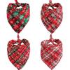 Dog Bandanas Large Pet Scarf Christmas Snow Print Dog Cotton Plaid WashableBow Ties Collar Cat Dog Scarf Large Accessories