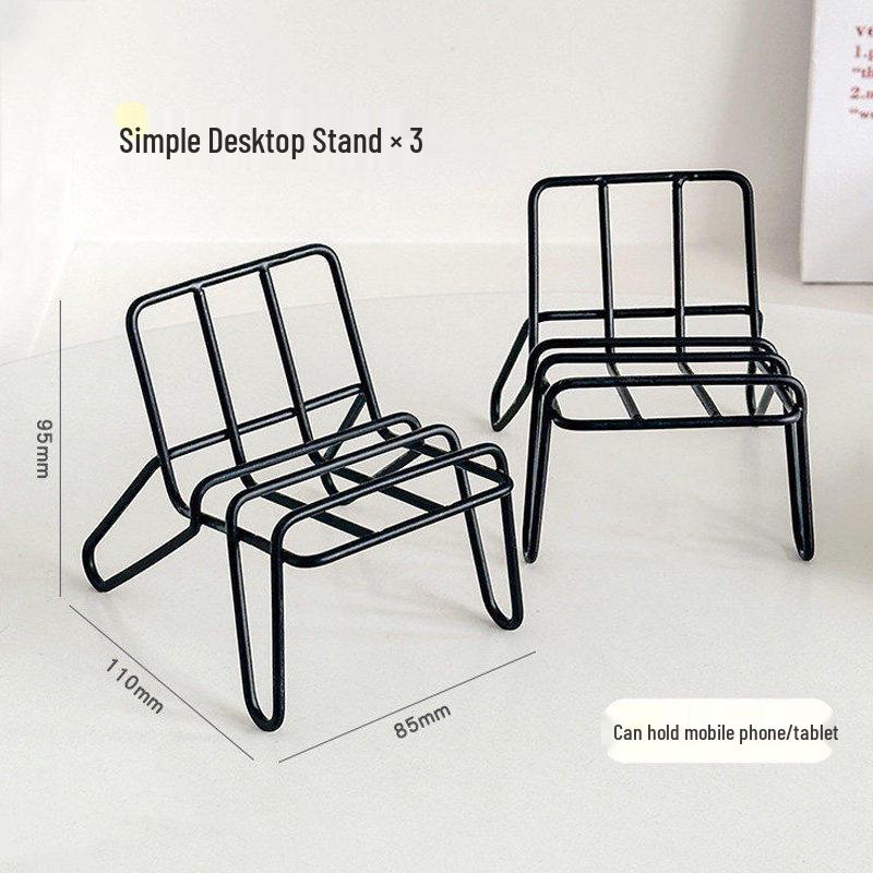 Creative Metal Iron Art Phone Holder - Cute, Portable Desk Ornament Stand for Lazy Users