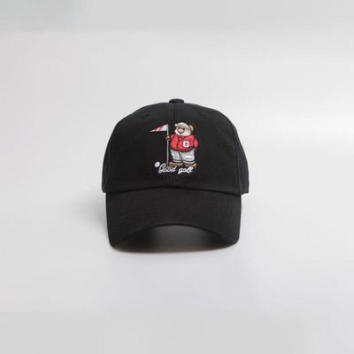 Golf Teddybär Color Block Baumwoll Ballkappe Angeln Camping Sportmütze