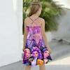 Children's Summer Round Neck Cartoon Print Dress