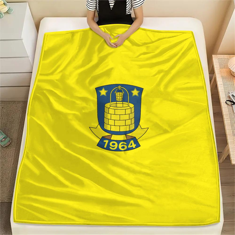 Brøndby IF  Print Flannel Blanket, High quality Comfortable for All Seasons, Home Decor, Warmth and Comfort