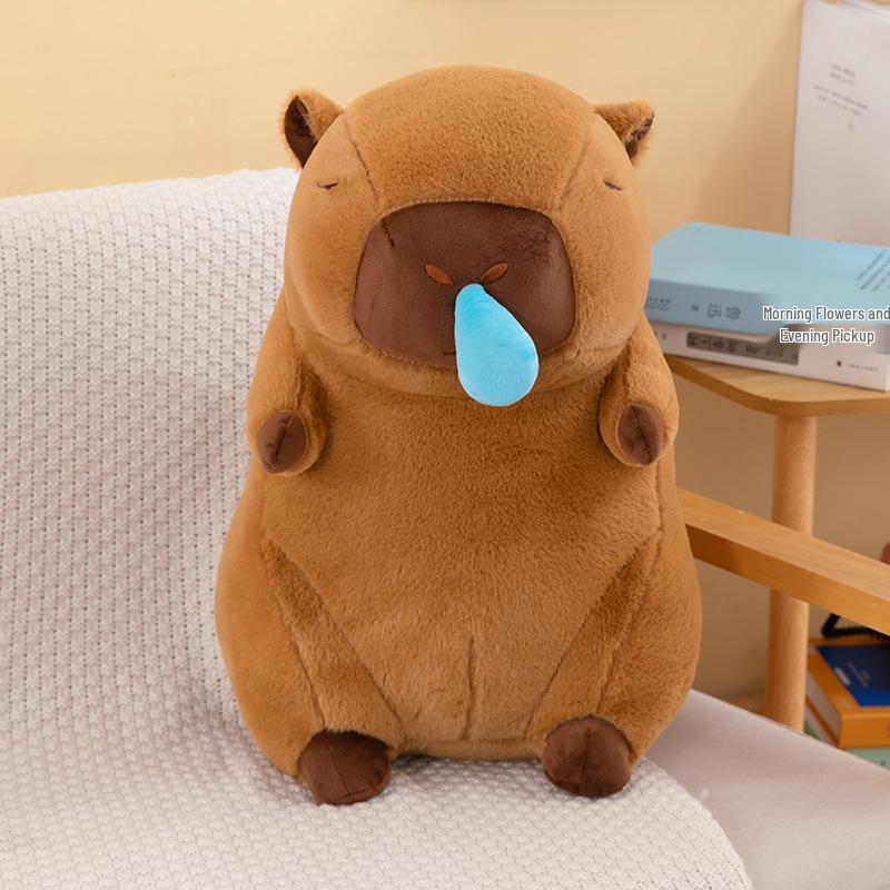 Capybara Plush Keychain & Pop-it Toy Pillow Set