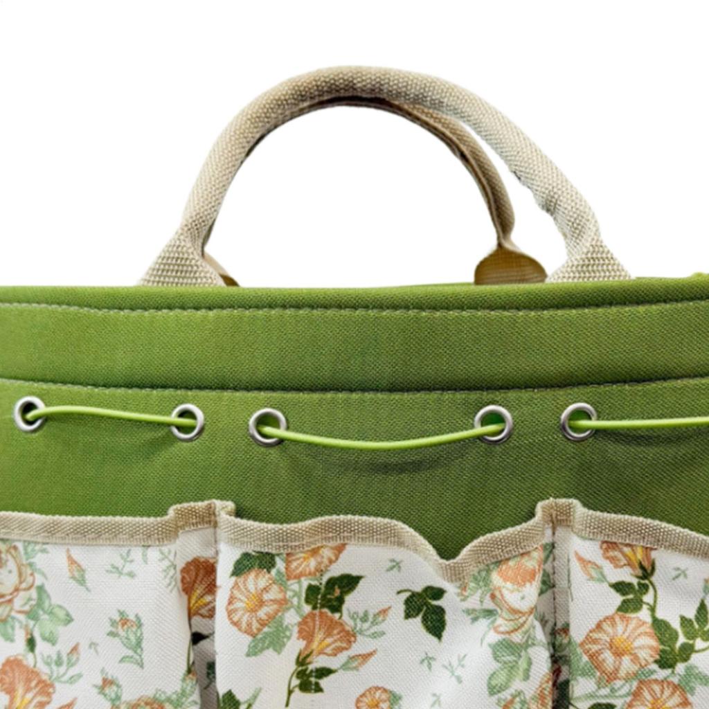 Garden Tool Bag Multi-Compartment Oxford Heavy Duty Portable Gardening Tool Bag Pouch For Women Men Gardeners Electrician
