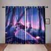 Cartoon Flower Floral Maid Girl Blackout Window Curtains for Bedroom Living Room Bathroom Kicthen Door Hall High Shading New
