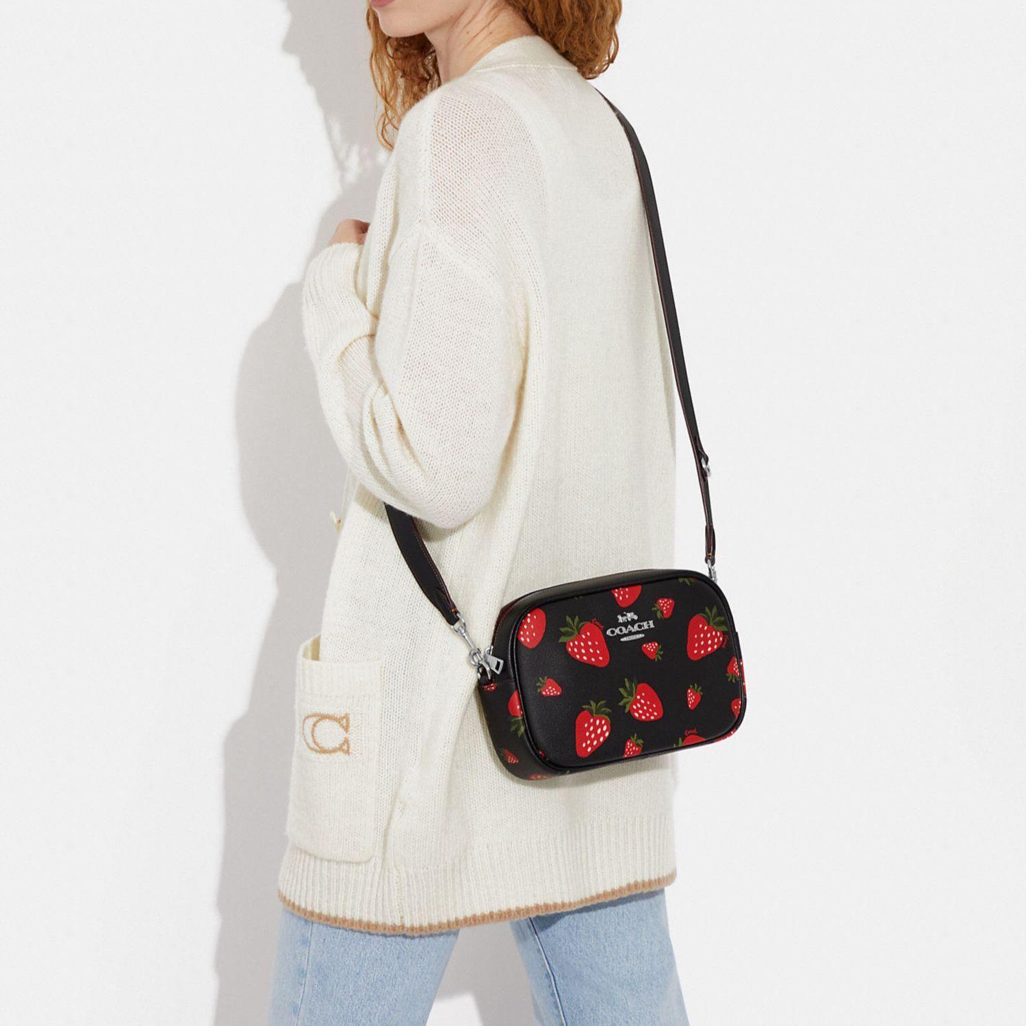 

New COACH Jamie Canvas With Leather Camera Bag, Shoulder Bag, Crossbody Bag Medium Size Women s Black CH332-SVA47 24.1*7.1*16.0CM