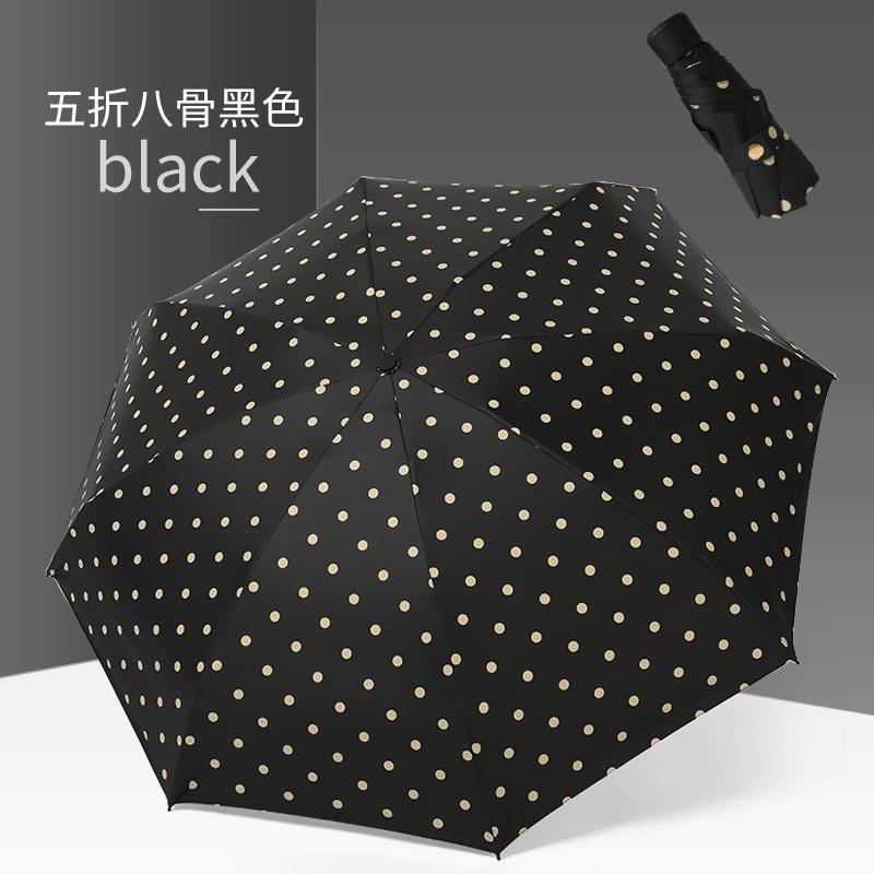 Titanium silver glue parasol folding umbrella vinyl sunscreen 50% off 8 bone mini sun umbrella