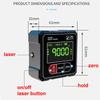 Magnetic digital goniometer with electronic laser USB rechargeable protractor