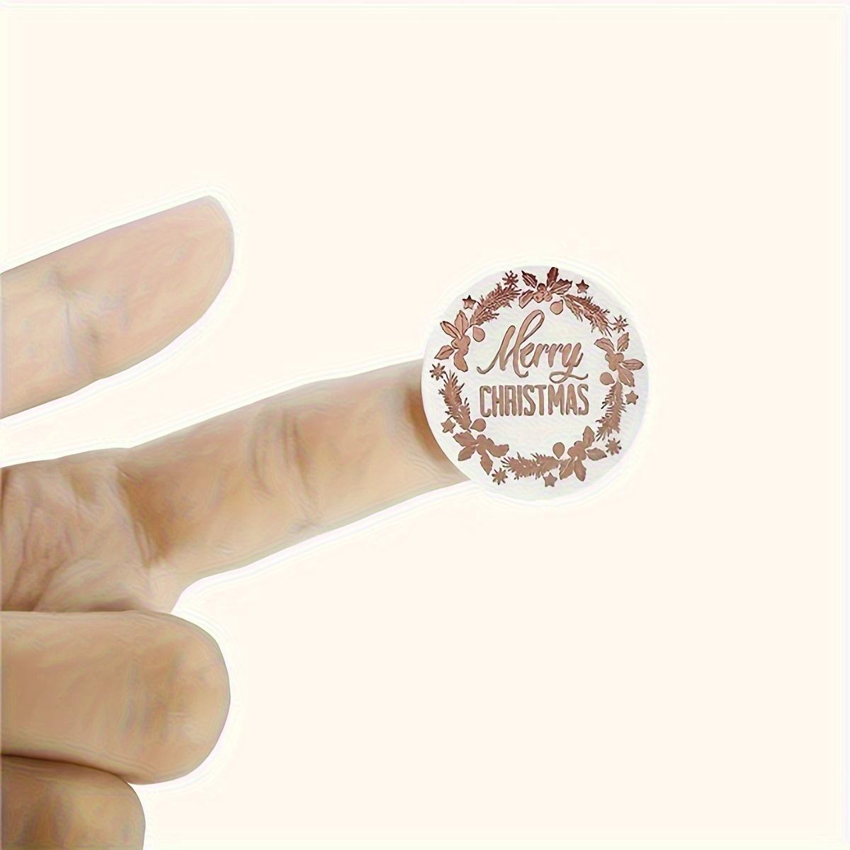 

Rose Gold Merry Christmas Stickers Self-Adhesive Holiday Stickers Self-Adhesive for Christmas Decoration Wedding Party Card Labels 500 Pieces in a Ro белый