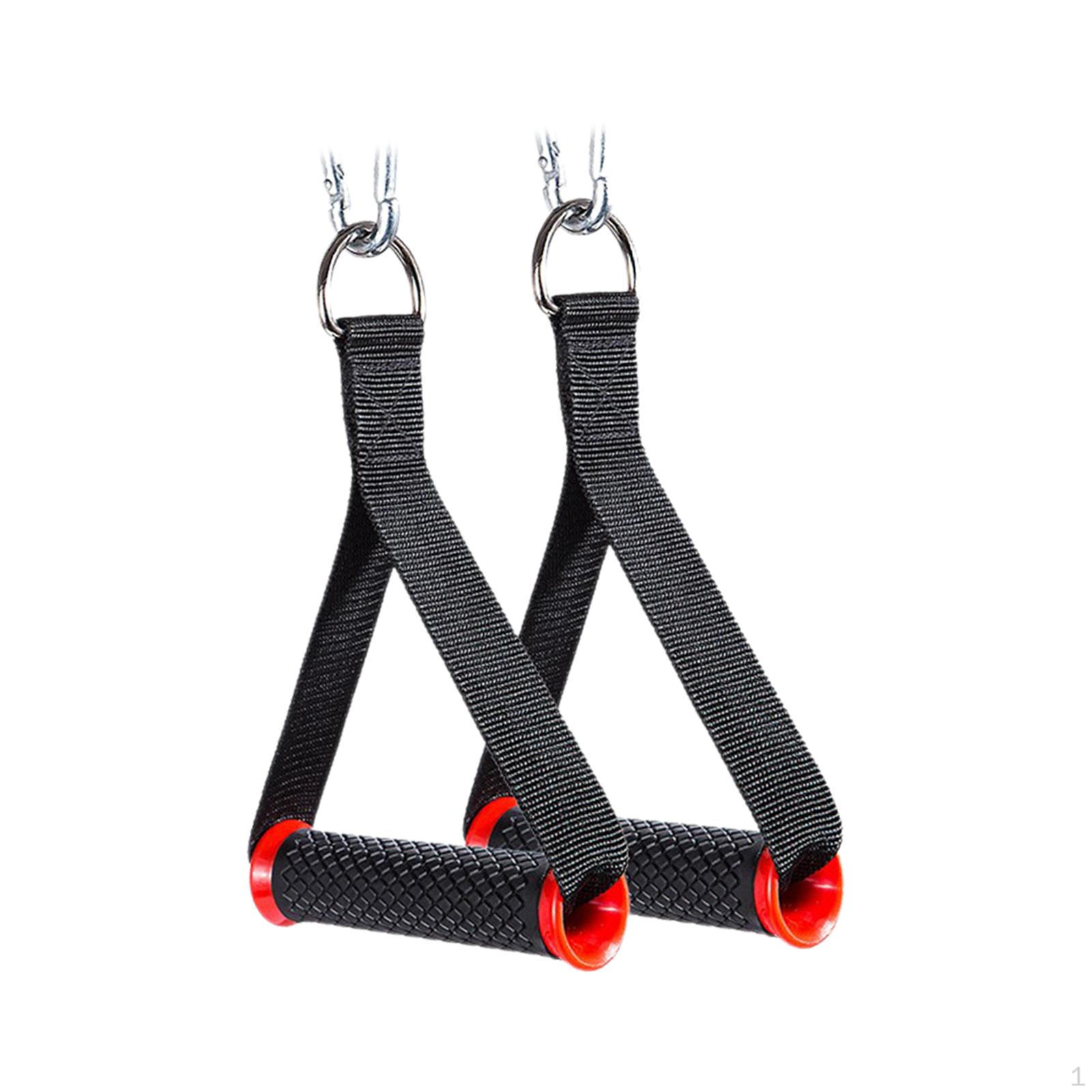 

Захваты для крепления Ручки для упражнений Тяговый ремень Эспандер Кабельная машина для красный