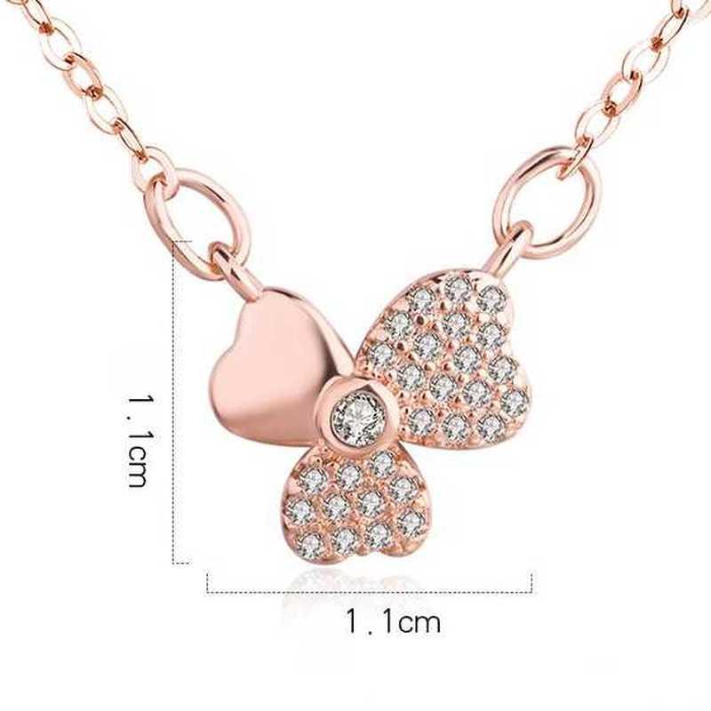 SACE GEMS Grass with Three Leaves Copper Alloy Purple Zircon Women Pendant Necklace Fashion Gift