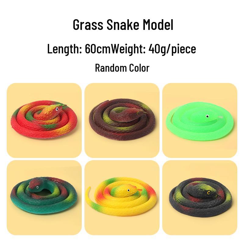 30/60/70cm Soft Rubber Prank Snake Model – Realistic Toy for Kids and Gags