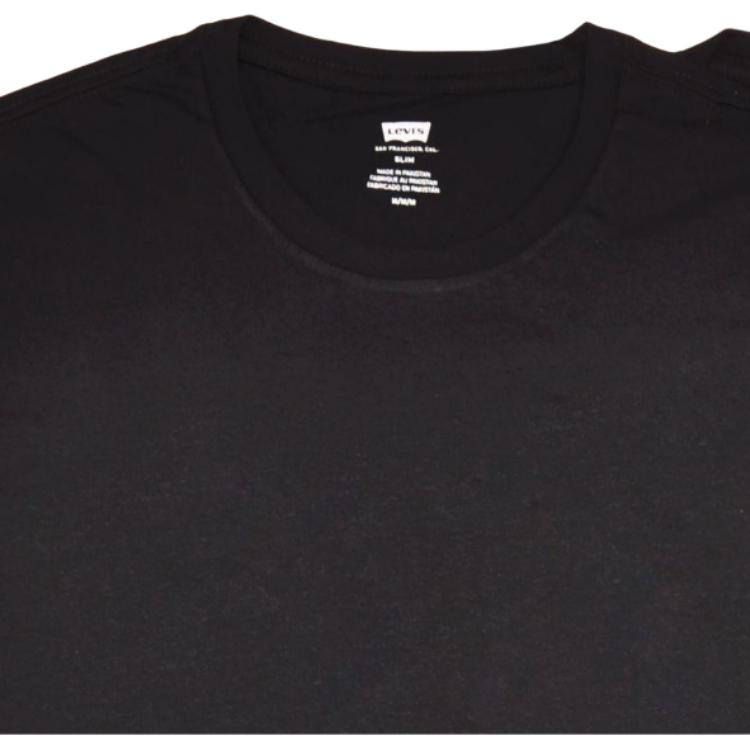 Levis Cotton Heavyweight Crew Neck T-Shirt 2-Pack Men Tops Black 79541-0001