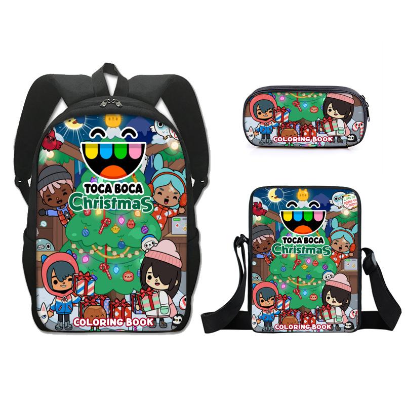 Iconic Distinctive Cool The Midnight Gospel 3D Pattern 3pcs/Set pupil Schoolbags Outing Laptop Daily Pack Sling Carrier Pen Case