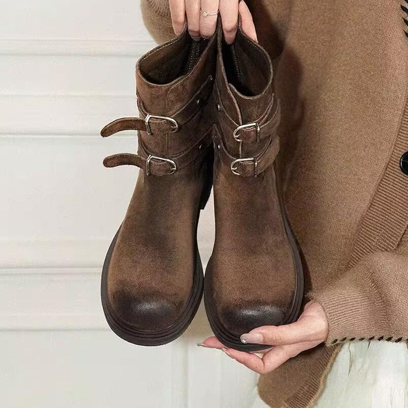 Ballerinaskor Dam Ankelstövlar Designer Mockaskor Vinter Modetrend Chelseaboots Nya Promenad Goth Korta Damstövlar