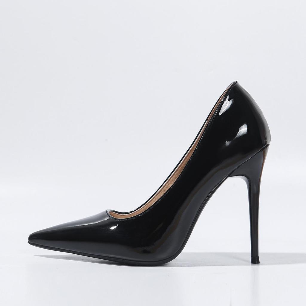 Women's Black High Heels: 2026 Spring Collection - Pointed Toe, Thin Heel, Plus Size