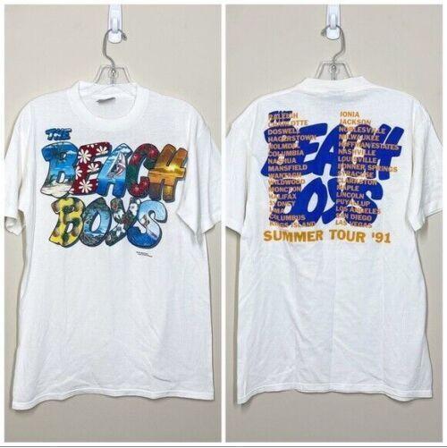 Beach Boys Rare Vintage 1991 Band Concert T Shirt 2 sided vtg S