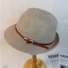 Elegant Women'S Belt-Decorated Straw Hat - Breathable Hollow Sun Hat,A Fashionable Accessory for Summer | Stylish Outdoor Travel