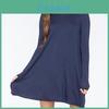 Elegant Women Autumn Fashion Basic Loose Slim Long Sleeve Mini Dress In S-5xl