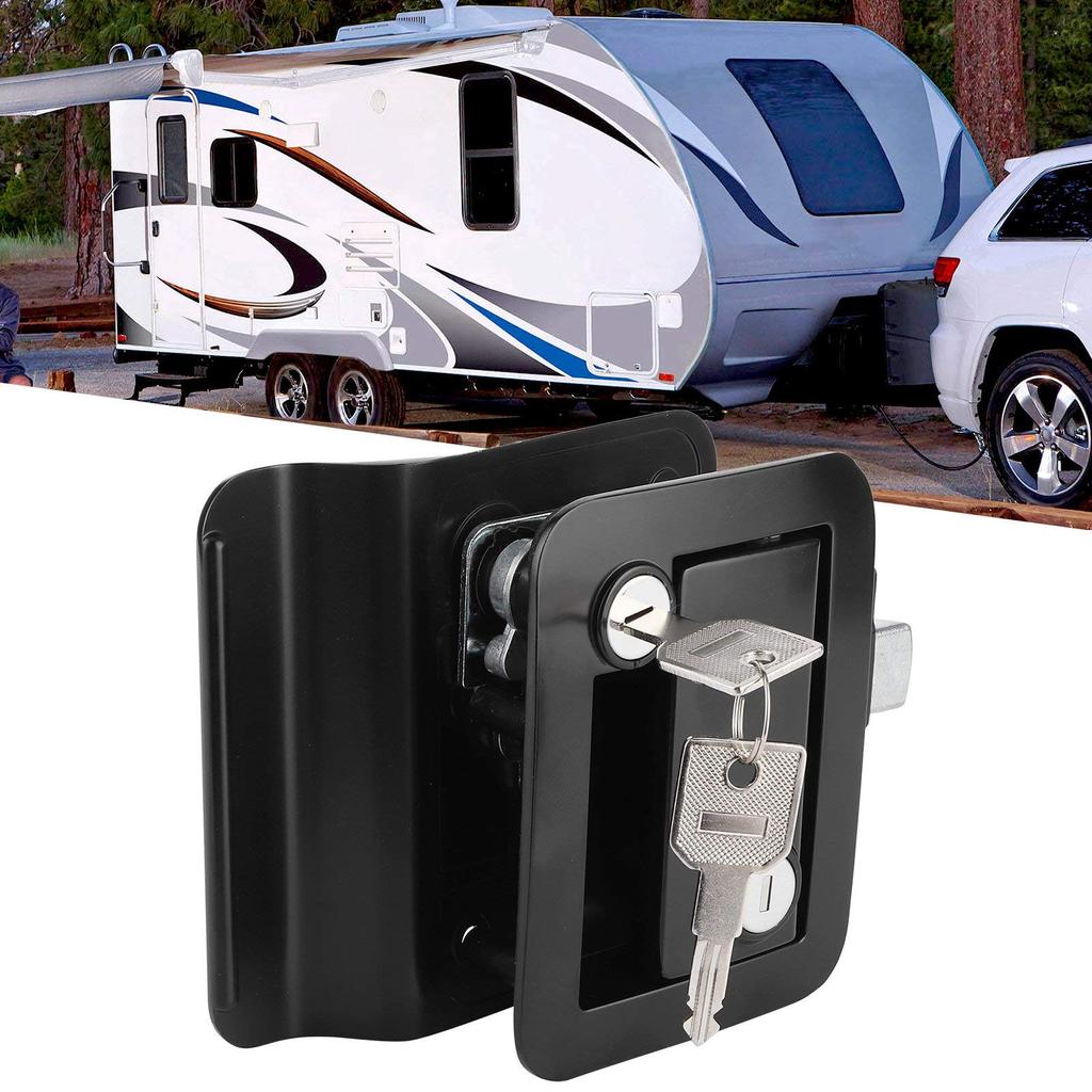 KIMISS RV Travel Trailer Entry Door Lock with Paddle Deadbolt, RV Door Lock Entry