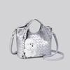 Woven Bucket Bag Women Fashion Crossbody Shoulder With Plush Dog Charm Handbag Commute