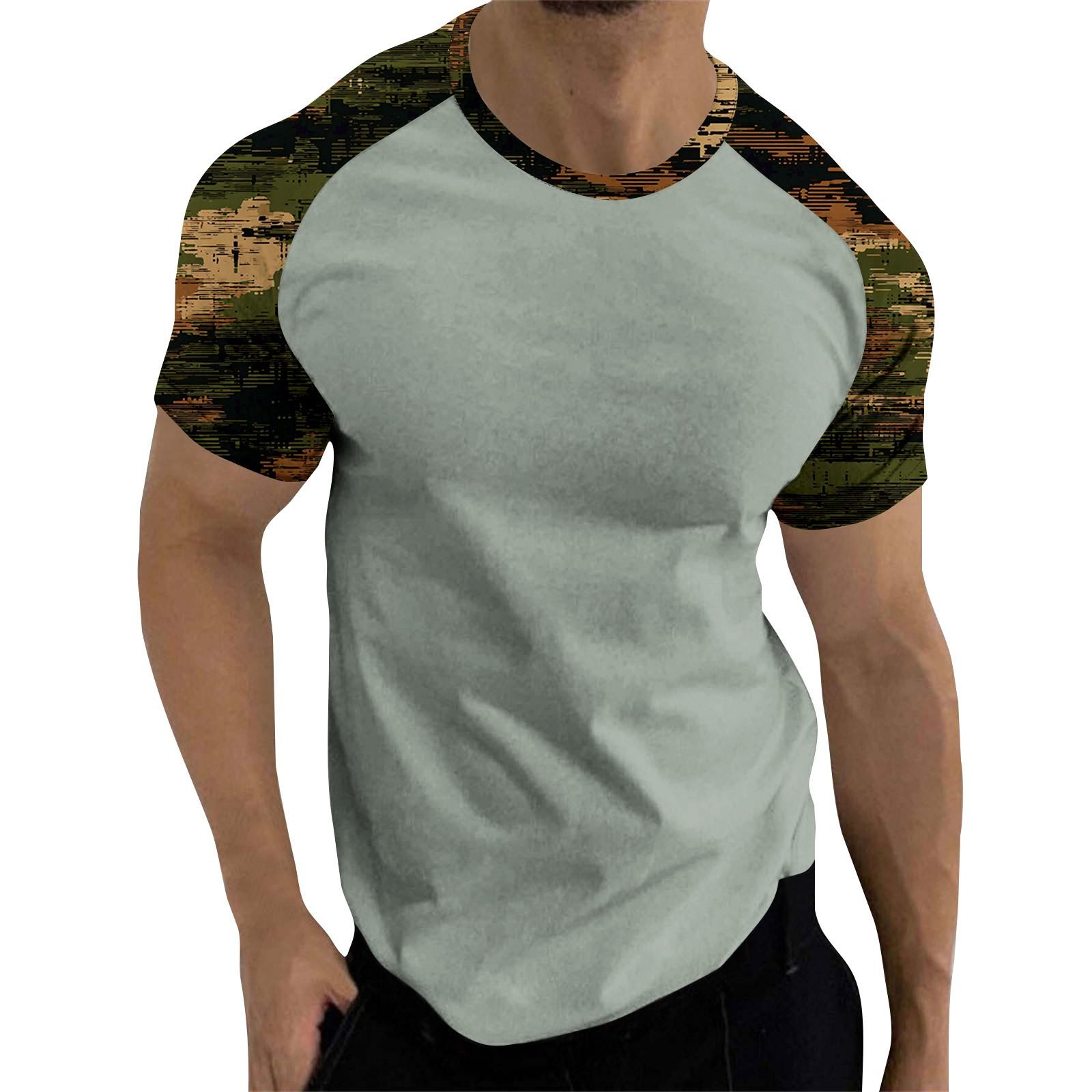 

Мужской топ с короткими рукавами реглан с принтом в стиле камуфляж XXL