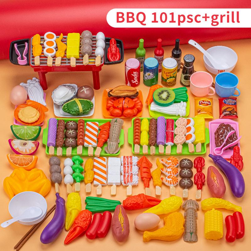 Cross-Border Kids' BBQ Play Set: Simulation Food & Kitchen Toys for Children