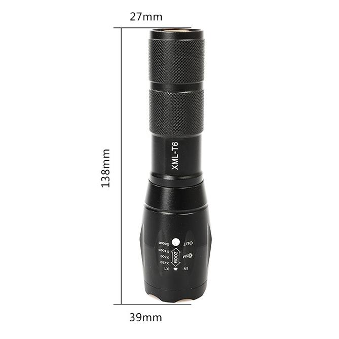 A100 Flashlight LED Telescopic Zoom Charging L2 Mini Flashlight