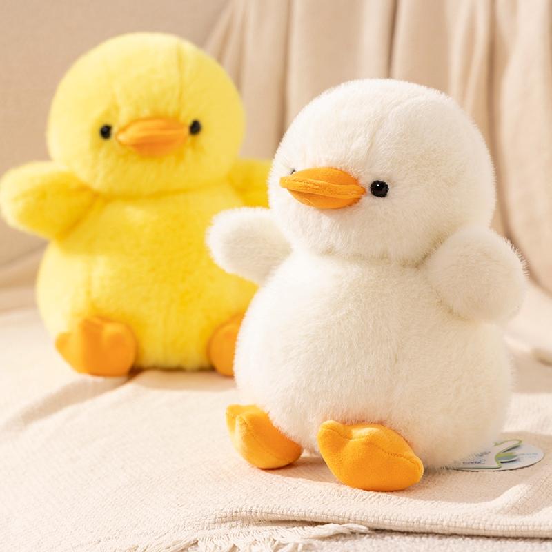 Simulation Cute Duck Doll Yellow White Duck PlushToy Stuffed Animal Baby Appease Toy Cartoon Gift Bedroom Decoration