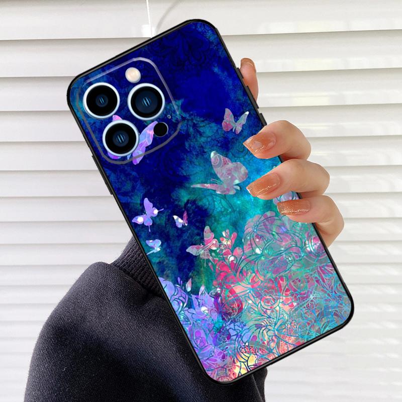 Beautiful Butterfly Phone Case For iPhone 17 16 15 14 13 12 11 Pro Max mini 15 16 Plus 16e 17 Air Cover Fundas