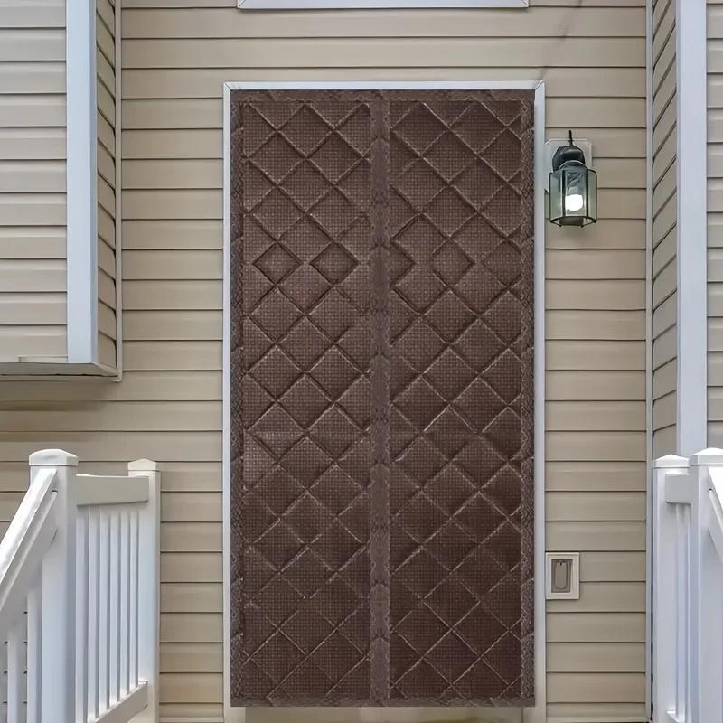 Magnetic Thermal Insulated Door Curtain Energy-Saving Privacy-Protecting Windproof Waterproof Cotton Curtain for Heater Room