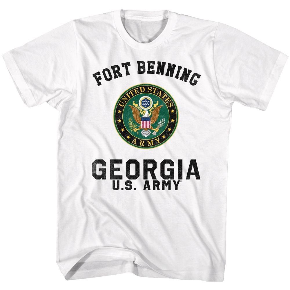 US Army Ft Benning White Brands Shirt S