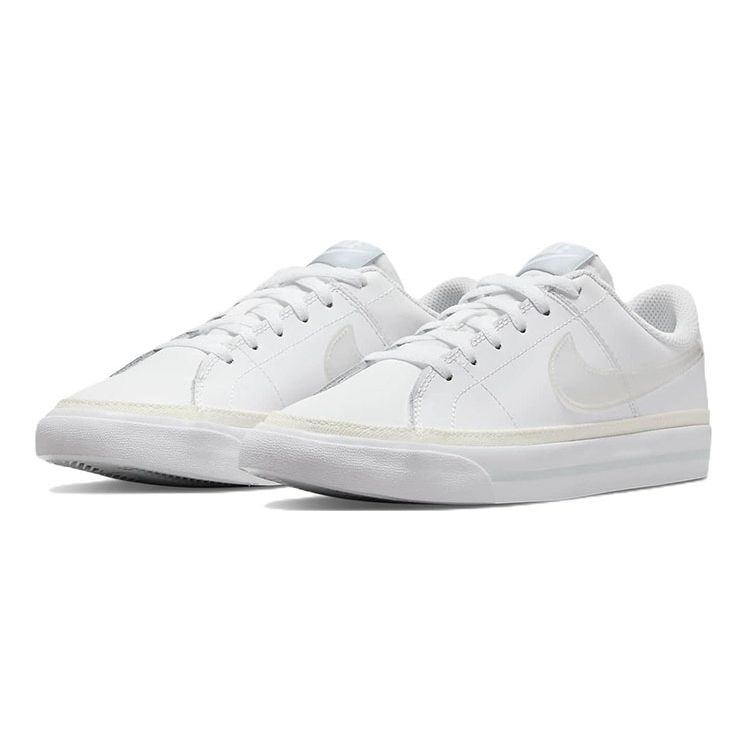 Nike Court Legacy Leather Comfortable Versatile Durable Breathable Low-Top Kids Sneakers Kids Sneakers White DA5380-114
