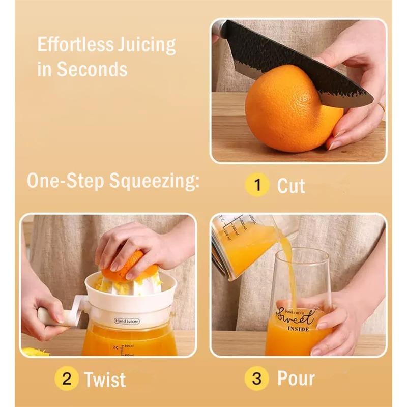 Multi Functional Fruit Juicer Orange Juicer Manual Squeezer with Built-in Measuring Cup Non-Slip Silicone Handle juicers