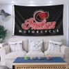 Flag Motorcycle Banner 3x5ft/90 * 150cm (HD Printing, Durable 150D Polyester) for Garage Man Cave with Metal Grommet