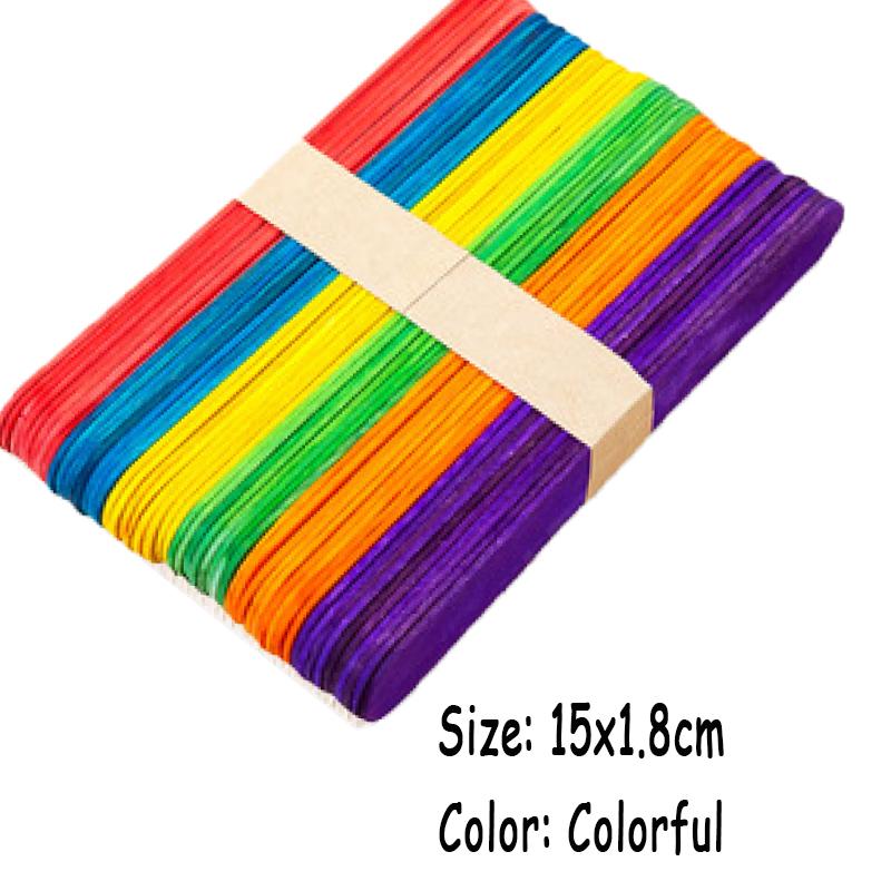 50/100Pcs Wooden Resin Epoxy Stirring Stick Popsicle Ice Cream Stick Handmade Tool DIY Home Art Classroom Supplies 6/11.4/15cm