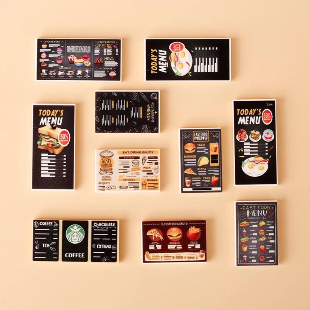 Food Printed Tiles Passport Plane Ticket Building Blocks Sushi Pizza Sound Compass Map Milk Juice Sauce Dessert Bricks Toy