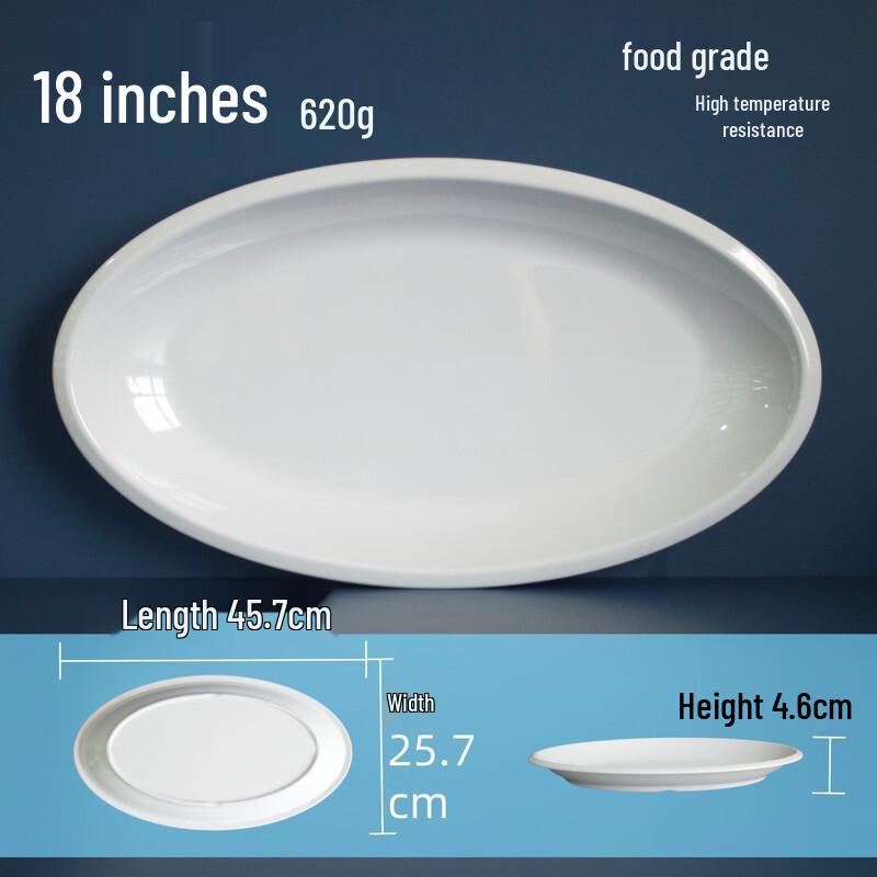 

777 White Melamine Dinner Plate