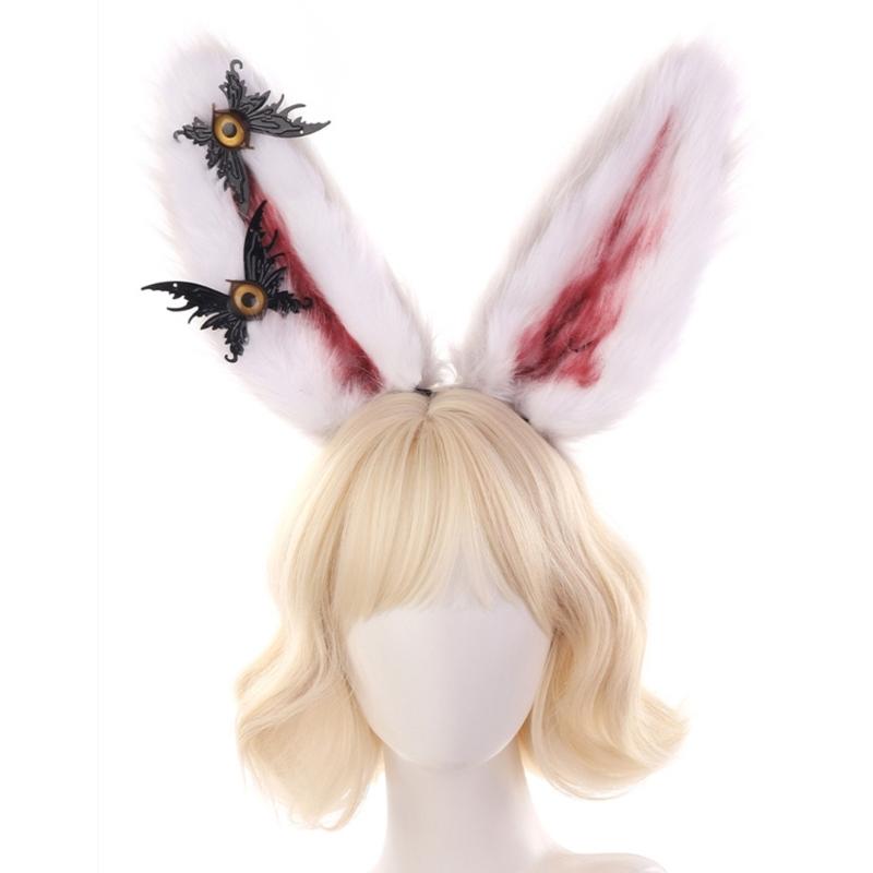 Plush Rabbit Ears Headband For Kids Soft Comfortable Hair Accessory For Party Costume Photography Color Available