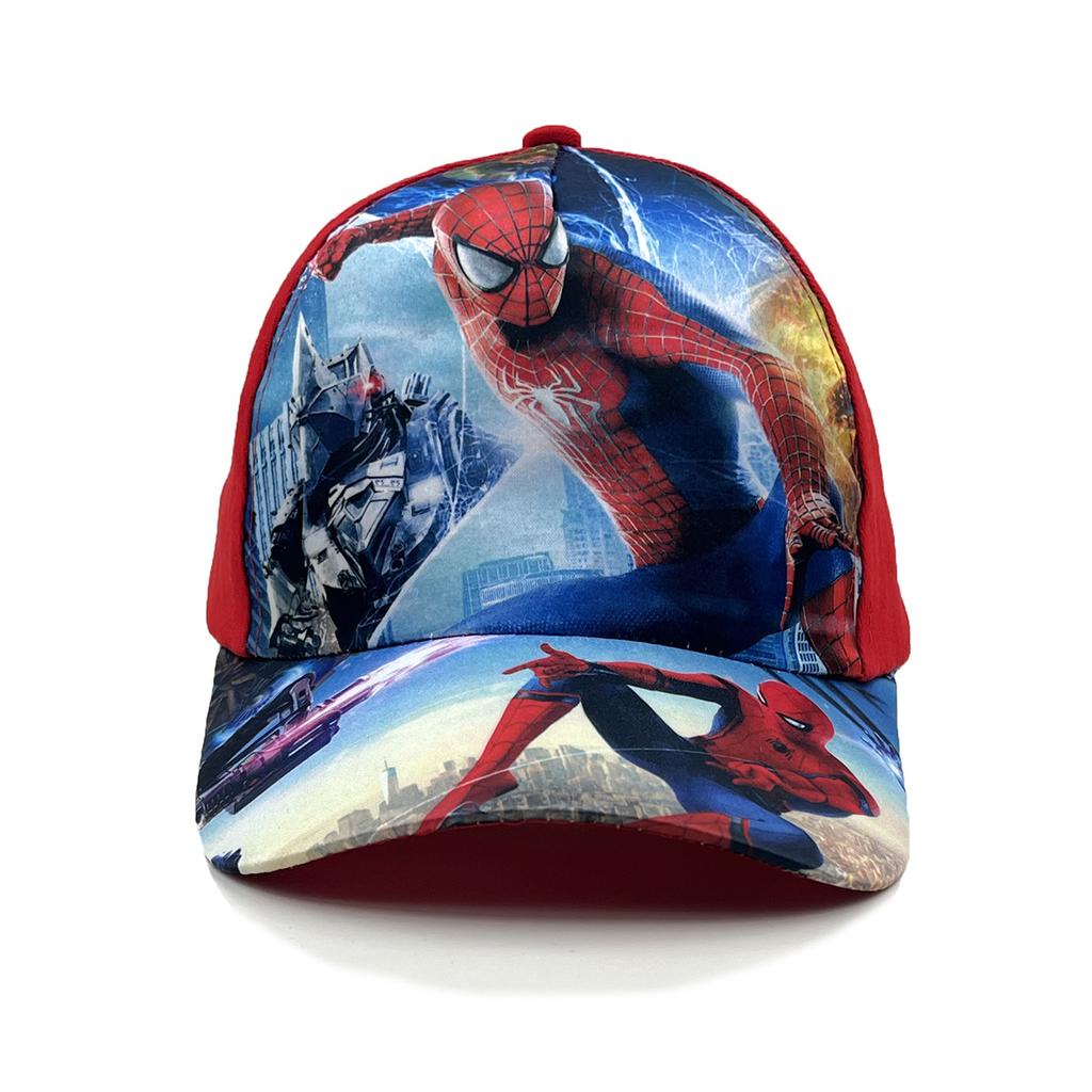 New Spider Cartoon Peripheral Printing Children's Baseball Cap Wide Brim Spring and Summer Cartoon Sun Hat